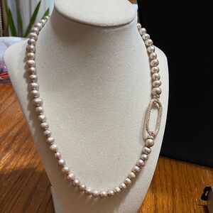 Chico's Pearl Necklace with Gold Accent